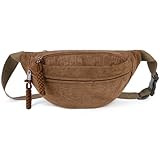 Aucuu Corduroy Waist Bag, Corduroy Bumbag, Women's Shoulder Bag, Belt Bags, Fashion Sports Chest Bags with Adjustable Shoulder Straps, Waist Pack for Daily Use, Outdoor Sports, Hiking, Travel（Brown）