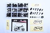 avdb-moto Fairing Bolts Screws Kit compatible with M5, M6 YAMAHA YZF R6 YZF-R6 2008-2016 (Black)