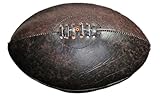British Sports Museum Vintage PU Leather-Look Full Size Brown Rugby Ball Vintage Antique Look