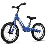 Hello-5ive 14" Kids Balance Bike for 3,4,5,6 Year Old Boys and Girls, Air Tires with Magnesium Alloy Frame, Lightweight No Pedal Toddler Training Bicycle (dark blue)