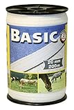 Corral TR-CRL0505 Basic Fencing Tape - White, 20 mm x 200 m