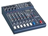 StudioMaster Club XS 8-Channel Mixer | PA Mixing Desk with Bluetooth Audio Streaming, USB/SD Media Player, Phantom Power Support, Built-in DSP Effects | Compact Live Sound & Recording Mixer with USB