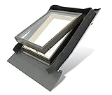 FENSTRO Skylight (45cm x 73cm) Access Roof Window with Integrated Flashing
