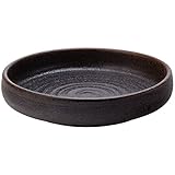 Utopia Fuji Low Dish 7inch / 18cm - Oven Proof Black Terracotta Tapas Dish