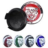 4PCS Car Wheel Center Hub Caps Badge Emblem Decal Wheel Cover, 58mm Black Hub Caps Wheel Trims, For XEL F-TYPE XF XJL XK XE XJ XJS