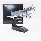 wltk 1/72 Scale Diecast Metal F4U Corsair Airplane Model, Authentic Military Markings, Rotating Propeller, Adults, Hobbyists, Collectors, Unisex