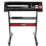 PixMax 720mm Black Vinyl Cutter Plotter Machine with Stand 28" Graphic Sign Maker Built in Optical Eye Decal Cutter Wide Format Large Industrial Business Craft Commercial