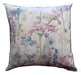 Voyage Maison Cushion Cover, Floral Throw Pillow, Ilinizas in Summer (Natural) Pillow Cover, Watercolour Design, Cotton Linen Fabric, 16", 18", Zip, Handmade