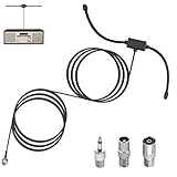 DAB FM Radio Antenna FM Dipole Antenna with 3 m Extension Cable for Portable Radio Tuner Stereo Receiver AV Receiver Amplifier HiFi Indoor Pioneer Onkyo Yamaha Marantz Bose Music System