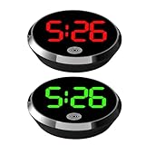 Car Mini Digital Clock for Dashboard, Waterproof Small Digital Clock -Sticky Car Accessories with Clear LCD Screen Case Function for Automotive Interior Dashboard