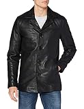 Schott NYC Men's Lcmaine2 Leather Jacket, Black, X-Large