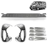 ROBUST Chrome Wing Mirror Covers & Rear Bumper Protector & Door Handle Cover for Renault Trafic Vauxhall Vivaro Nissan Primaster 2001-2014