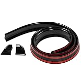 AUTOXBERT Universal Gloss Black Car Rear Wing Lip Spoiler Tail Trunk Boot Roof Trim Sticker 1.5M,Car Rear Wing Lip Spoiler Splitter Tail Trunk Roof Trim Kit.