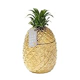 Talking Tables Gold Pineapple Ice Bucket with Lid, Premium addition to your Drinks Trolley | Retro Bar Accessory | Elegant Cooler, 21.5 x 21.5 x 27 cm