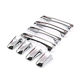 GLOFLY Chrome Exterior Side Door Handle Cover Trim Fit For Jaguar E-PACE XE XF XFL F-Pace Fit For Land Rover Discovery Range Rover Sport L494 Outside Door Handle Exterior Door Handles