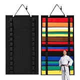 Karate Belt Display Rack - 12 Belts Martial Arts Belt Display Holder Belt Hanger Taekwondo Belt Organizer, Belt Hanger for Martial Arts, Equipment for Taekwondo Learners and Enthusiasts(No Belts)