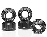 Autobahn88 Motorcycle Sprocket Nut Dress-up Kit, compatible with Ducati 851 Desmo 1987-1992 (Black) (Set of 6)