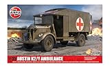 Airfix Model Set - A1375 Austin K2/Y Ambulance Model Kit - Plastic Motor Vehicle Model Building Kit for Adults & Children 8+, Set Includes Sprues & Decals - 1:35 Scale Model, Red