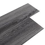 36pcs Self Adhesive Floor Planks Floor Tiles with Wood Effect Peel and Stick Floor Tiles 2.0 mm Thick for Bedroom Office Kitchen Floor Plank 91.5 cm x 15.2 cm(5.02㎡,Dark Grey)