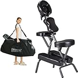 Master Massage Bedford Massage Chair Full Body Portable- Lightweight Chair with Carrying Case-Tattoo Chair Height Adjustable Folding Face Cradle Salon Massage Chair SPA (Coffee)