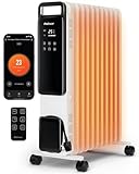 Pro Breeze® OmniWarm Smart 2500W 11 Fin Oil Filled Radiator - Digital - WiFi Smart App, Thermostat, 24Hr Timer, 3 Heat Modes, Child Lock, Overheat & Tip-Over Protection Oil heater for Home - White