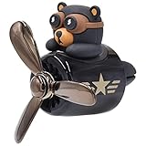 FLIRTARE Bear Pilot Retro Airplane Car Air Freshener – Personalised Air Vent Clip, Premium Long-Lasting Fragrance, Car Accessories