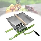 TUPOSTAR 7L Fruit Crusher, Portable Apple Pulper Grinder, Manual Juicer Grinder Stainless Steel, for Wine and Cider Pressing,Green