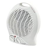 Crystals Portable Fan Heater | Energy-Efficient 2KW Electric Heater with 2 Heat Settings & Overheat Protection | Adjustable Thermostat & Silent Operation | Ideal Electric Heater, Office & Indoor Use