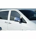 Chrome Wing Mirror Covers 2Pieces Stainless Steel For Mercedes Vito Viano W639[2003-2009][LEFT HAND DRIVE]