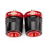 MOWOK Fit for Kawasaki Vulcan S 650 900 Vulcan S650 VN650 EN650 2015-2023 2024 2025 Vulcan s 900 Motorcycle Accessories Handle Bar Ends Handlebar Grips Plug Caps Balance Pad (Red)