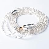 KINBOOFI KBEAR 8 Core Silver Plated Upgrade Earphone Cable, Detachable Replacement Cable HiFi in Ear Monitor Cable for TIN T2 T3 P1 for SE215 SE315 SE425 SE535 UE900