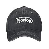 LIAOYU Norton Motorcycle Logo Vintage Washed Denim Hat Adjustable Size for Man Women