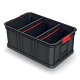 B2C Modular Storage Tool Box On Wheels Large Mobile Tray Compartment Stackable Lockable Portable Workshop Garage Equipment Organizer (Storage basket large + dividers)