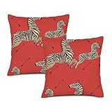 Boho Pillow Covers 20x20 Inch Set of 2 Zebra Safari Scalamandré Throw Pillows Covers Bohemian Carpet Ethnic Floral Print Decorative Pillowcase Farmhouse
