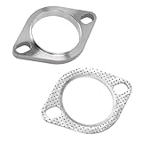 2PCS 2 2.5in Exhaust,Flanges,2PCS 2 2.5in Exhaust Flange Contion Kit Stainl Steel Universal for Exhaust Npipe Catback Headers