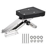 Boat Motor Bracket for 2 Stroke Outboard Up to 25HP, 110Lbs Load 304 Stainless Steel Transom Mount, Heavy Duty Auxiliary Engine Bracket to Easily Lift & Secure Outboard Motor