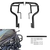 CHIFUN Engine Guard Highway Crash Bars 1.25" Fat Steel Replacement for Kawasaki Vulcan S 650 VN650 EN650 2015-2022 Black Motorcycle Frame Protection Bars