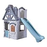 Step2 Enchanting Adventures Playhouse with slide for children | Playhouse made of plastic for garden / outdoors | Includes kitchen, bell & accessories