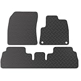 Carsio Rubber Car Mats For Vauxhall Combo Life MPV 2019+ Onwards Tailored Fit Floor Mat Set Complete Accessory Black Custom Fitted - All Weather & Heavy Duty, Anti-Slip Backing with Clips