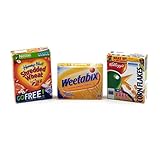 MyTinyWorld Dolls House Miniature Cereal Boxes - 3 Boxes of Popular Cereals - 1:12th Scale - Handmade - Multicolor - Ages 3+