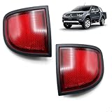 Pair Red Rear Bumper Reflector Light Lens For Mitsubishi L200 2005-2015 Tail Lamp W/O Bulbs Right & Left Side UK