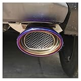 Tail Pipe For MG For Zs Car Exhaust Pipe Tip Trim Stainless Steel Tailpipe Cover Muffler Tip Accessory Exhaust System Modification Exhaust Muffler(Blue)