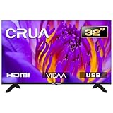 CRUA 32 Inch Smart TV 2024 – VIDAA TV with HD Display, Built-in Netflix/YouTube/Prime Video, Wi-Fi, HDMI/USB, Energy Efficient, Perfect for Living Room or Bedroom