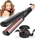 Aibeau Hair Waver Crimper - Mini Hair Curler Beach Waver, Ceramic Barrel Curling Iron for Women Anti-Scald & Dual Voltage, Fast Heating Travel-Friendly