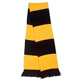 RESULT TEAM SCARF FOOTBALL RUGBY SPORT - 12 COLOURS (BLACK / GOLD)