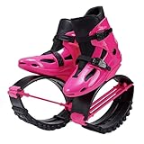 TvyEs Kangaroo Bounce Shoes | Exercise Fitness Boots | Women & Men Workout Jumps| Anti Slip/adjustable Jumping Shoes (Color : Black+pink, Size : Large)