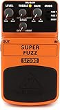 Behringer SF300 Super Fuzz Vintage Distortion Guitar Effects Pedal, 3-Mode Fuzz Face Style with Boost for Punk, Doom, Shoegaze & Rock, Peach Stompbox