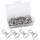 40 PCS Lobster Clasps Swivel Trigger Snap Hooks, Key Chain Hooks with D Ring for Bags, Lanyard Clips, Key Rings, Puppy Chains