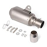 Auzkong 38-51mm Universal Motorcycle Short Exhaust Muffler Compatible with Most Motorcycles Dirt Bikes Scooters