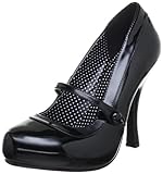 Pin Up Couture EU-CUTIEPIE-02 Pumps Womens Black Schwarz (Blk pat) Size: 7 (40 EU)